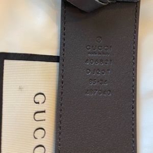 Excellent condition Gucci Leather belt with double G buckle